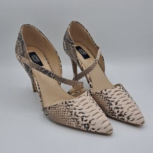 NEW Womens Jones New York Cheryl Pointed Snakeskin High Heels Shoes Size 9.5